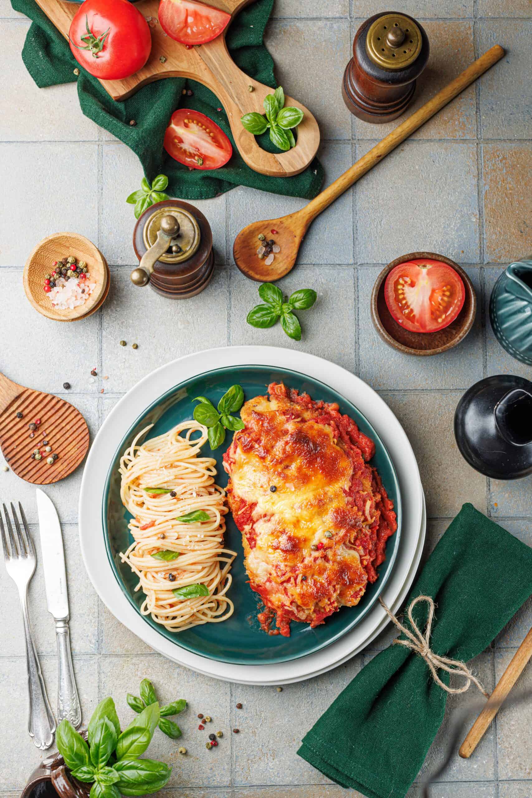 Chicken Parmesan on Counter