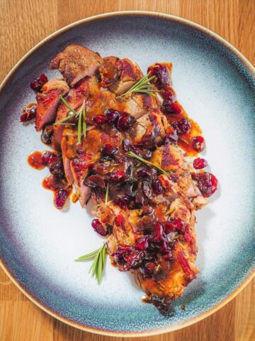 Butterflied Cranberry Orange Pork Tenderloin