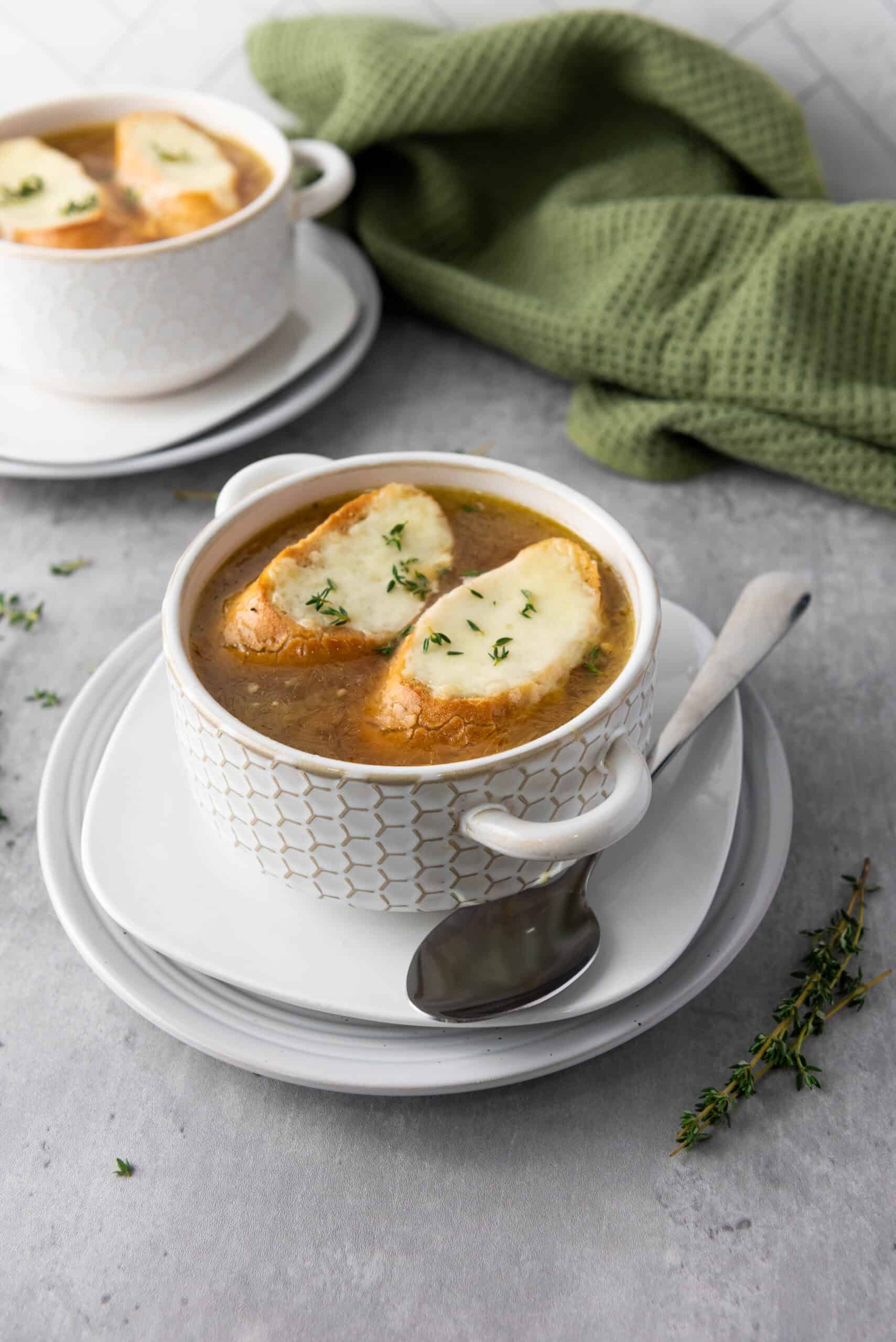 cup of french onion soup