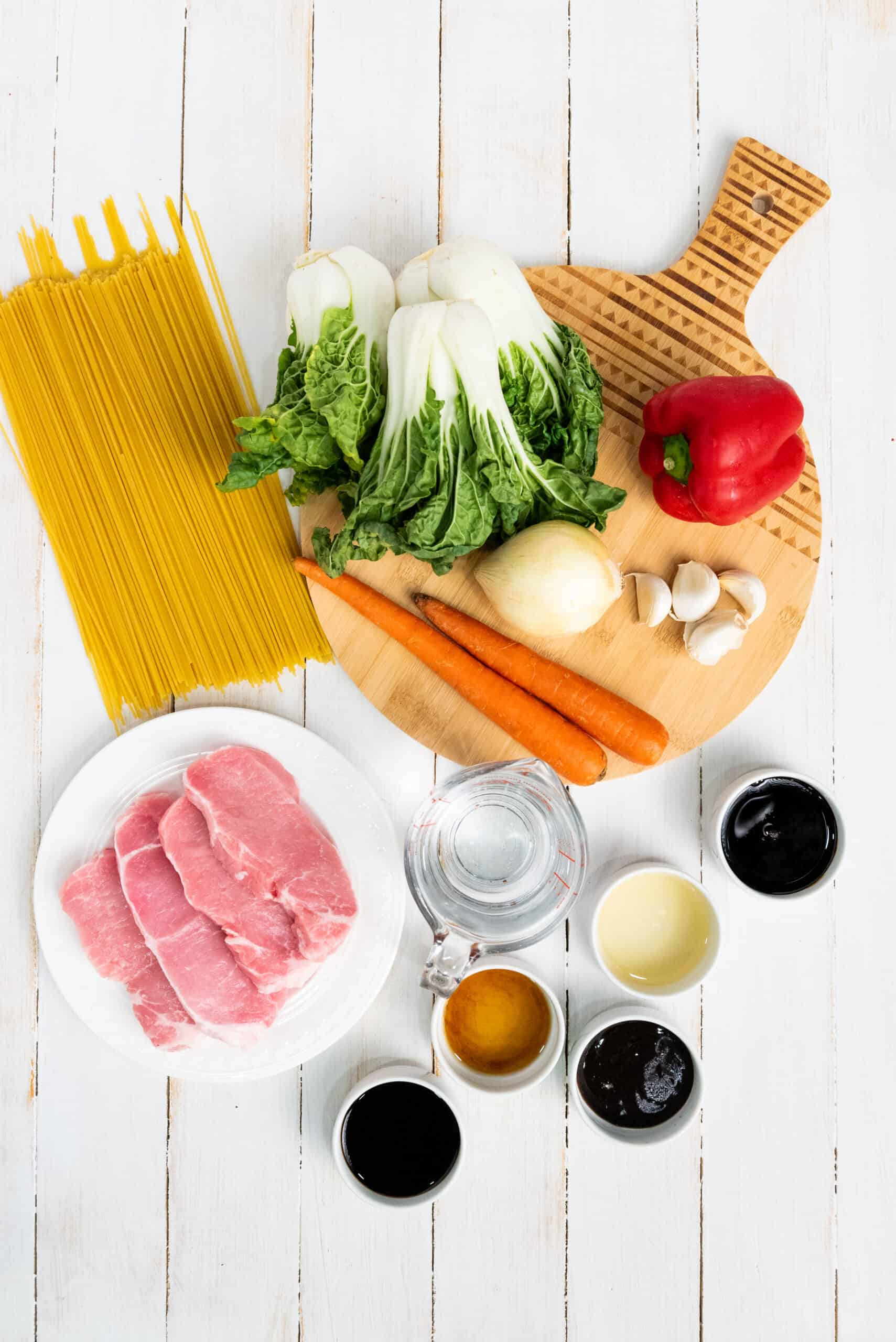 Instant Pot Pork Lo Mein Ingredients