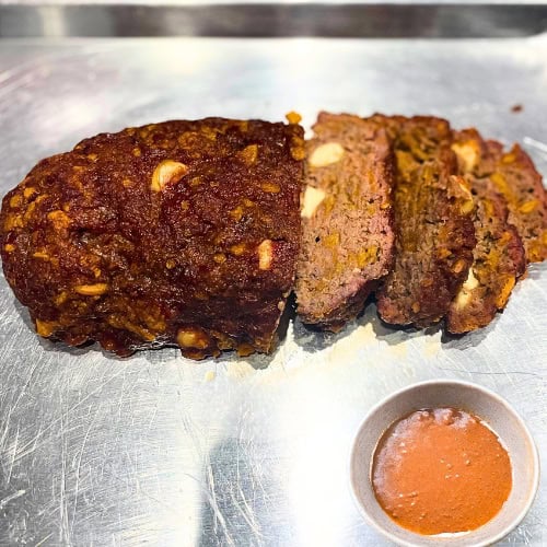 stoner meatloaf on baking sheet