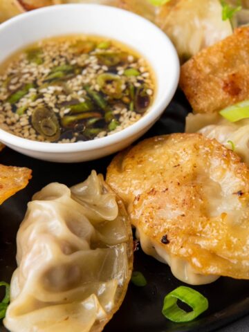 pan fried pork dumplings