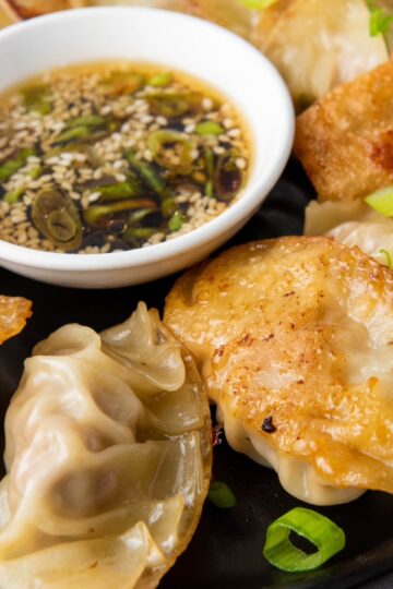 pan fried pork dumplings