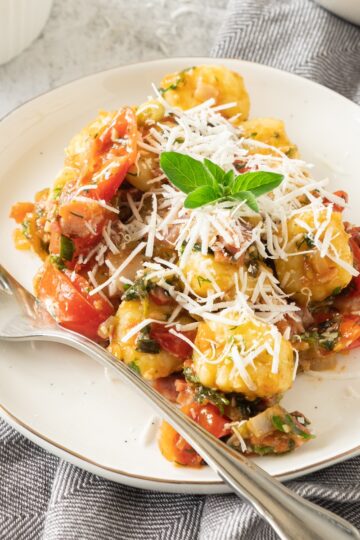 potato gnocchi with bacon