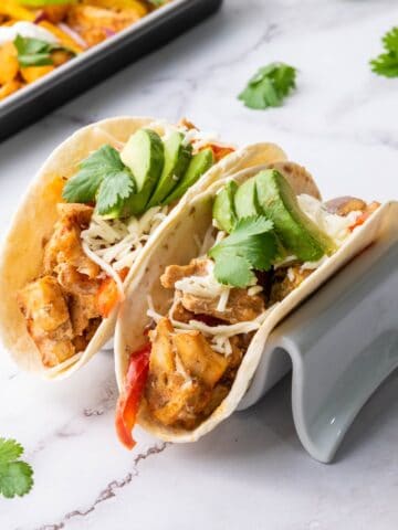 sheet pan chicken fajitas