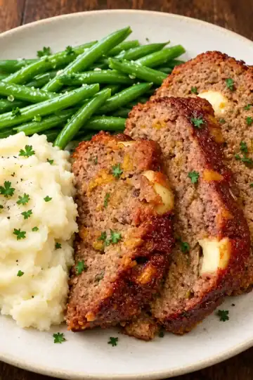 smoked cheese stuffed meatloaf