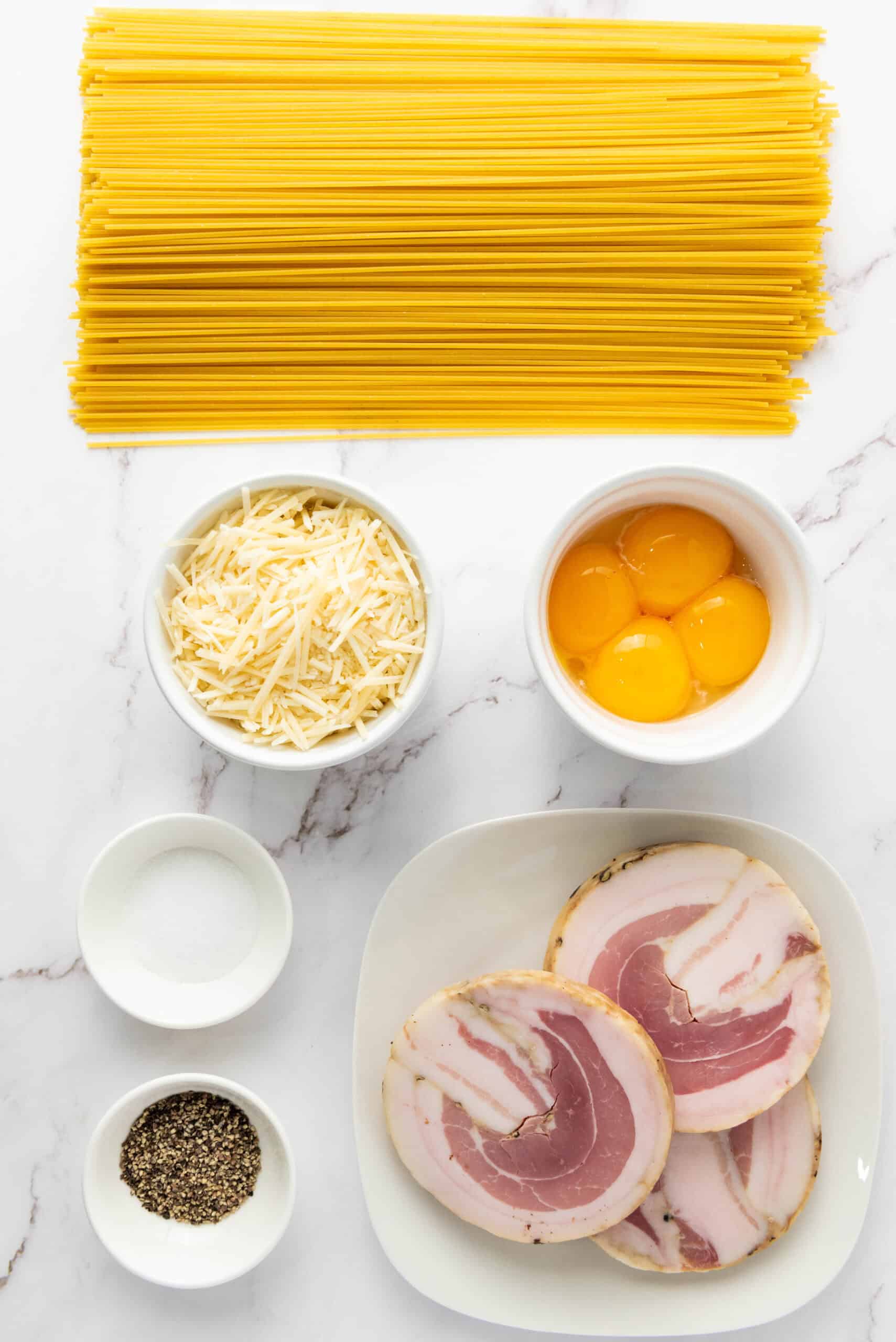 authentic italian spaghetti carbonara ingredients