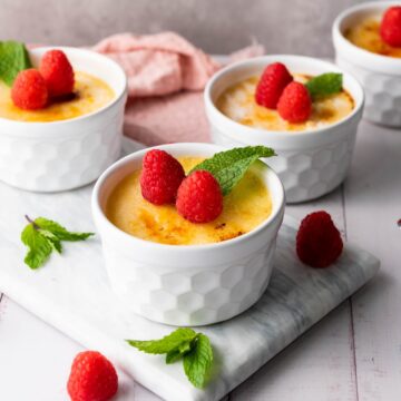 creme brulee in ramekins