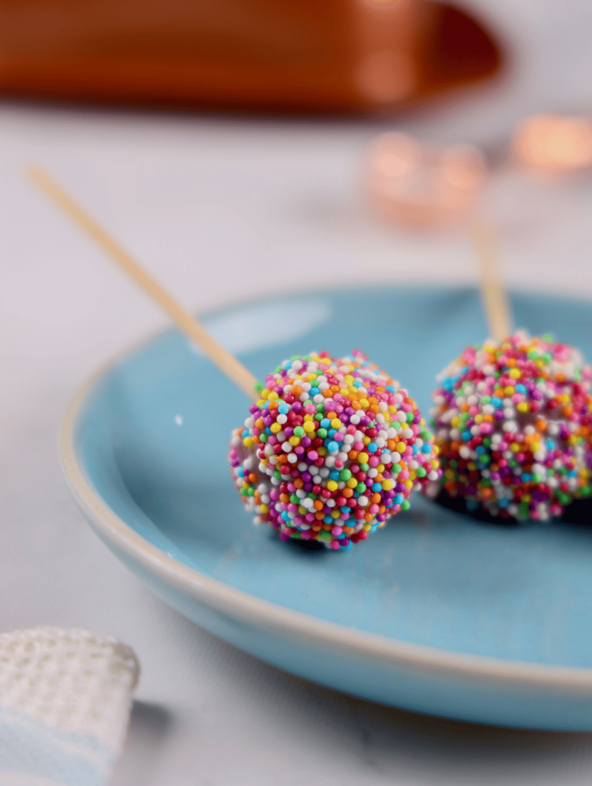 closeup of cake pops