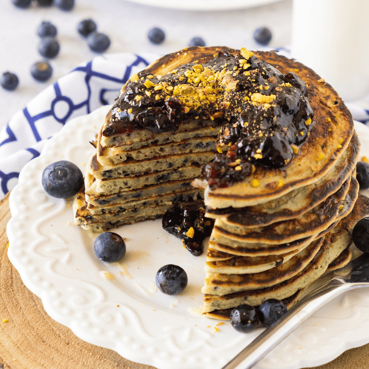 gluten free blueberry pancakes