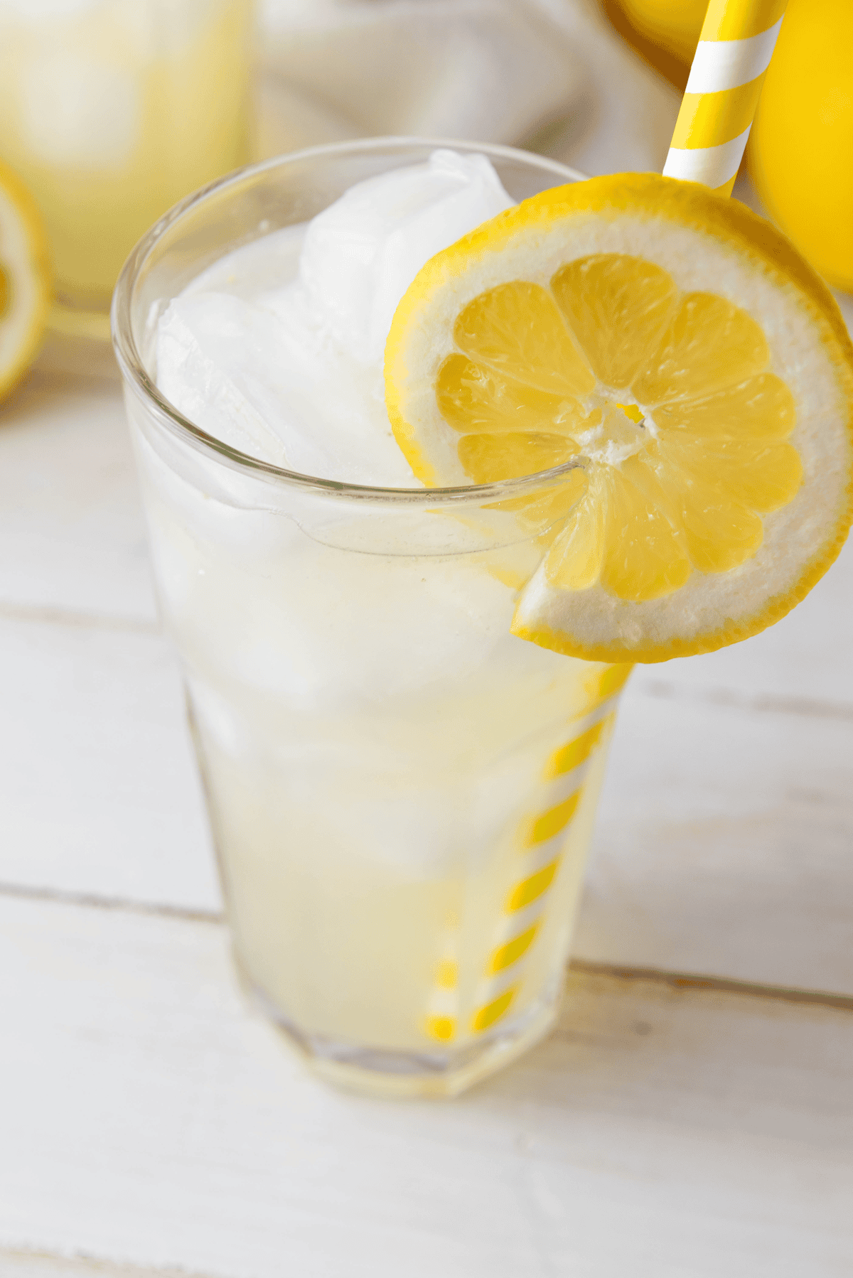 homemade lemonade overhead