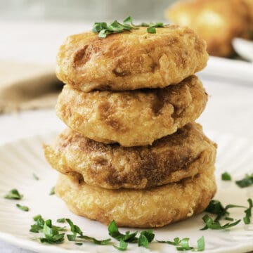 stack of potato fritters