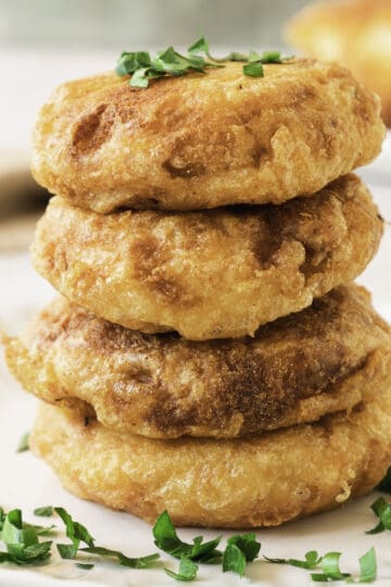 stack of potato fritters